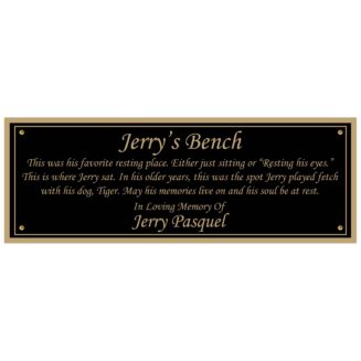 Memorial Bench Plate, Personalized Plaque, Door Name Plate, Building Sign, Engraved Tree Plaque, Custom Engraving, Multiple Sizes and Colors